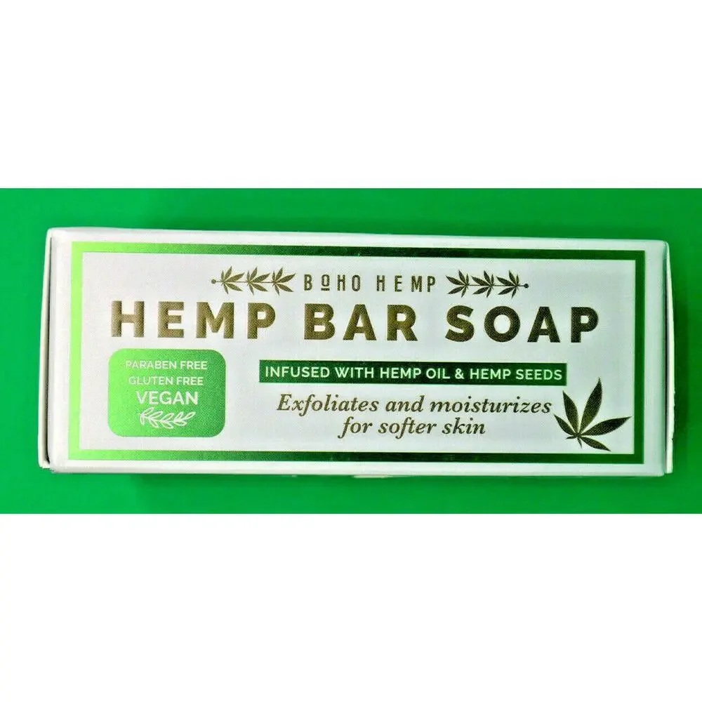 Boho Hemp Bar Soap Eucalyptus Mint with Hemp Seeds & Oil 10oz/283g